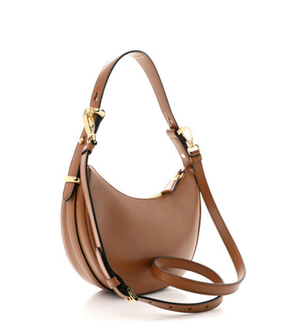 PRADA 
Soft Calfskin Arque Shoulder Bag Cognac