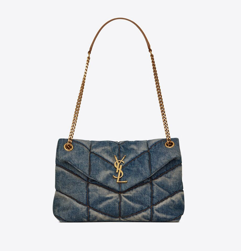 Denim Puffer Bag Saint Laurent (Inspired)