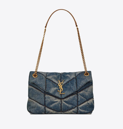 Denim Puffer Bag Saint Laurent (Inspired)