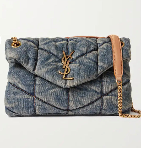 Denim Puffer Bag Saint Laurent (Inspired)